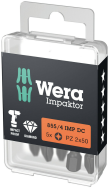 Wera 855/4 IMP DC PZ DIY - 5 pièce(s) - Pozidriv - PZ 3 - 50 mm - 50 mm - 17 mm
