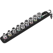 Wera Belt B 1 - Jeu de douilles - 3/8" - Métrique - 9 têtes - 8, 10, 12, 13, 15, 16, 17, 18, 19 mm