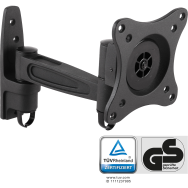 Support mural pour moniteur InLine 27" 15 kg, bras simple