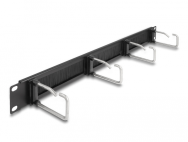 Delock 66920 - Panneau de gestion de câbles - Noir - Métallique - Nylon - 1U - 48,3 cm (19") - 81 mm