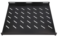 Étagère fixe Extralink pour armoire de profondeur 800 mm, 19" 500 mm x 1 U - Noire - Étagère rack - Noire - Métal - 48,3 cm (19")