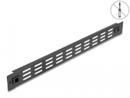 Delock 66985 - Panneau vierge ventilé - Noir - Métal - 1U - 44 mm - 48,2 cm