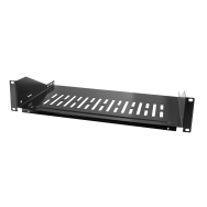 LogiLink SF2C35B 2U 19" Étagère rack 25kg Acier Noir