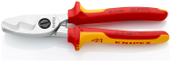 KNIPEX 95 16 200 Coupe-fils/câbles manuel - 20 cm - VDE