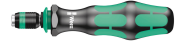 Tournevis porte-embout Wera 817 R avec mandrin à serrage rapide Rapidaptor - 33 mm - 13,3 cm - 33 mm - 94 g - Noir/vert
