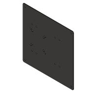 Hagor 2280 - Wall plate - 200 x 200,400 x 400 mm - 124.5 cm (49") - 165.1 cm (65") - Black - 400 mm
