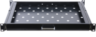 Rockstable 1U 19" Étagère Rack Extensible SPCC Acier 20kg Noir