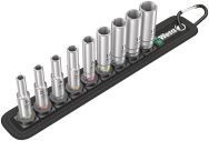 Wera 05004525001 - Jeu de douilles - 1/4" - Métrique - 9 têtes - 5, 5, 5, 6, 7, 8, 10, 11, 12, 13 mm - 5 cm