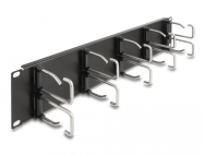 Delock 66919 - Panneau de gestion des câbles - Noir - Métallique - Métal - 2U - 48,3 cm (19") - 88 mm