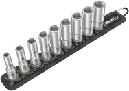 Wera 05004545001 - Jeu de douilles - 3/8" - Métrique - 9 têtes - 8, 10, 12, 13, 15, 16, 17, 18, 19 mm - 320 mm
