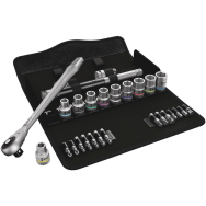 Wera 8100 SC 7 - Jeu de clés à douille - Noir, Chrome - CE - Manche à cliquet - 1 pièce(s) - 1/2"