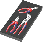 Jeu de pinces Knipex 3 pièces avec insert en mousse Wera 05150180001