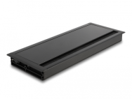 Delock 66859 - Passe-câble - Bureau - Aluminium - Noir