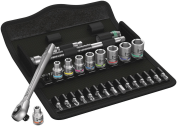Wera 8100 SA 10 Jeu de cliquets métalliques Zyklop | Pousser à travers le carré