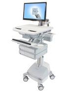 Ergotron StyleView - Chariot multimédia - Aluminium - Gris - Blanc - Aluminium - Plastique - Acier zingué - Écran plat - 17,7 kg - 61 cm (24")