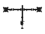 Support de bureau articulé Equip pour deux écrans 13"-27" - Pince - 16 kg - 33 cm (13") - 68,6 cm (27") - 100 x 100 mm - Noir