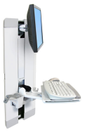 Ergotron StyleView - Chariot élévateur vertical - Chambre patient - 14,9 kg - 61 cm (24") - 75 x 75 mm - 100 x 100 mm - Blanc