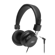 ACT Casque stéréo pliable avec connecteur audio 3,5 mm, portable