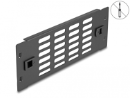 Delock 66986 - Panneau vierge ventilé - Noir - Métal - 25,4 cm (10") - 88 mm - 25,4 cm