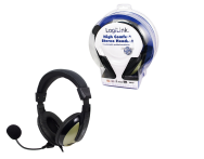LogiLink Casque stéréo filaire Câble 2,5 m