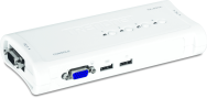 KVM 04 USB+VGA TRENDnet TK 407K avec émulation et câble
