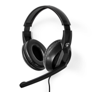 Microphone pliable pour casque PC supra-auriculaire USB Nedis