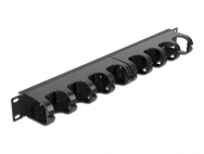 Delock 66849 - Panneau de gestion des câbles - Noir - Métal - Plastique - 1U - 48,3 cm (19") - 44 mm