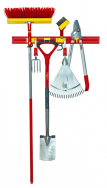 WOLF-Garten Support mural UM-M - Rouge/jaune - 800 mm - 4 crochets - Outils