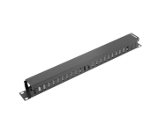 AK-1201-B : Panneau de gestion des câbles 1U 19", noir