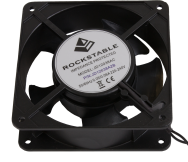 Rockstable 120mm Ventilateur Refroidissement Noir 12cm Rond 220-240V
