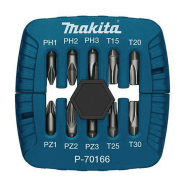 Makita P-70166 Jeu d'embouts 10 pièces PH/PZ/TX 25mm