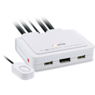 Commutateur KVM 4K DisplayPort USB-C 2 ports en ligne