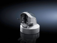 Rittal CP 60 - accouplement d'angle (90°) pour bras de support pour le système de sacoches PC - RAL 7035, RAL 7024