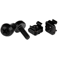 Lot de 50 vis et écrous cage M5 x 12 mm, noirs