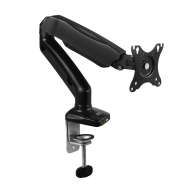 ACT Bras pour écran à ressort à gaz, pince/boulon, 9 kg, 13-32", VESA 100x100
