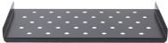 Rockstable 1U 19" Étagère Rack Acier Noir Ovale