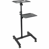 Support mobile pour projecteur et ordinateur portable, 2 étagères ventilées ADJPROJCART