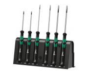 Jeu de tournevis et support Wera 2035/6 A pour applications électroniques - 205 mm - 25 cm - 50 mm - 398 g - Noir/vert