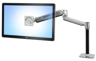 Ergotron Série LX LX HD Assis-Debout - 13,6 kg - 116,8 cm (46") - Réglage de la hauteur - Aluminium