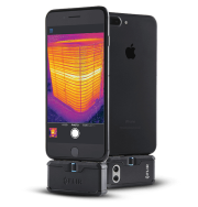 Caméra thermique Flir FLIRONE PRO iOS MSX 400DEGC - FP3IOS - 8 - 14 µm - 8,7 Hz - 70 mK - Noir - MFi (version iOS) - RoHS - CE/FCC - CEC-BC - EN61233 - 1 h