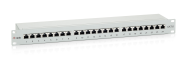 Panneau de brassage blindé Equip 24 ports Cat. 6 - Gris clair - RJ-45 - Doré - Cat. 6 - Gris - Montage en rack - 1U