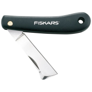 Fiskars 1001625 - Couteau pliant simple - Acier inoxydable - Noir