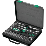 Wera 05003645001 - Jeu de clés à douille - 37 pièces. - Noir, Vert - CE - Poignée à cliquet