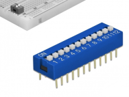 Delock 66388 - Interrupteur DIP - Bleu - Plastique - 250 °C - Droit - 300 V