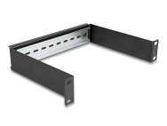 Panneau rail DIN 10" Delock 1 U noir 66897