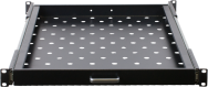Rockstable 1U 19" Étagère Rack Extensible SPCC Acier Noir