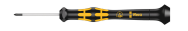 Tournevis Wera 1550 PH ESD Kraftform Micro pour vis cruciformes - 19 mm - 15,7 cm - 19 mm - Noir/Jaune