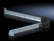 Charnière porte-câble Rittal avec protection anti-pliage Profondeur de l'armoire inférieure à 600 mm