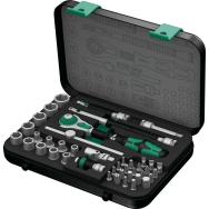 Wera 05003533001 - Jeu de clés à douille - 42 pièces. - Noir, Chrome, Vert - CE - Poignée à cliquet