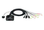 Commutateur KVM hybride 4K ATEN 2 ports USB-C DisplayPort